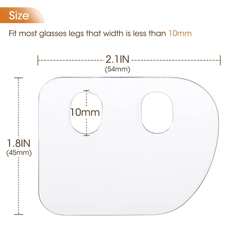 SDSNTE 20 Pairs Clear Stretchy Lightweight Glasses Slip-on Side Shields Fit Most Glasses Frames for Minimizing the Injuries to the Eyes from Windblown Particulates Sand and More - Image 2